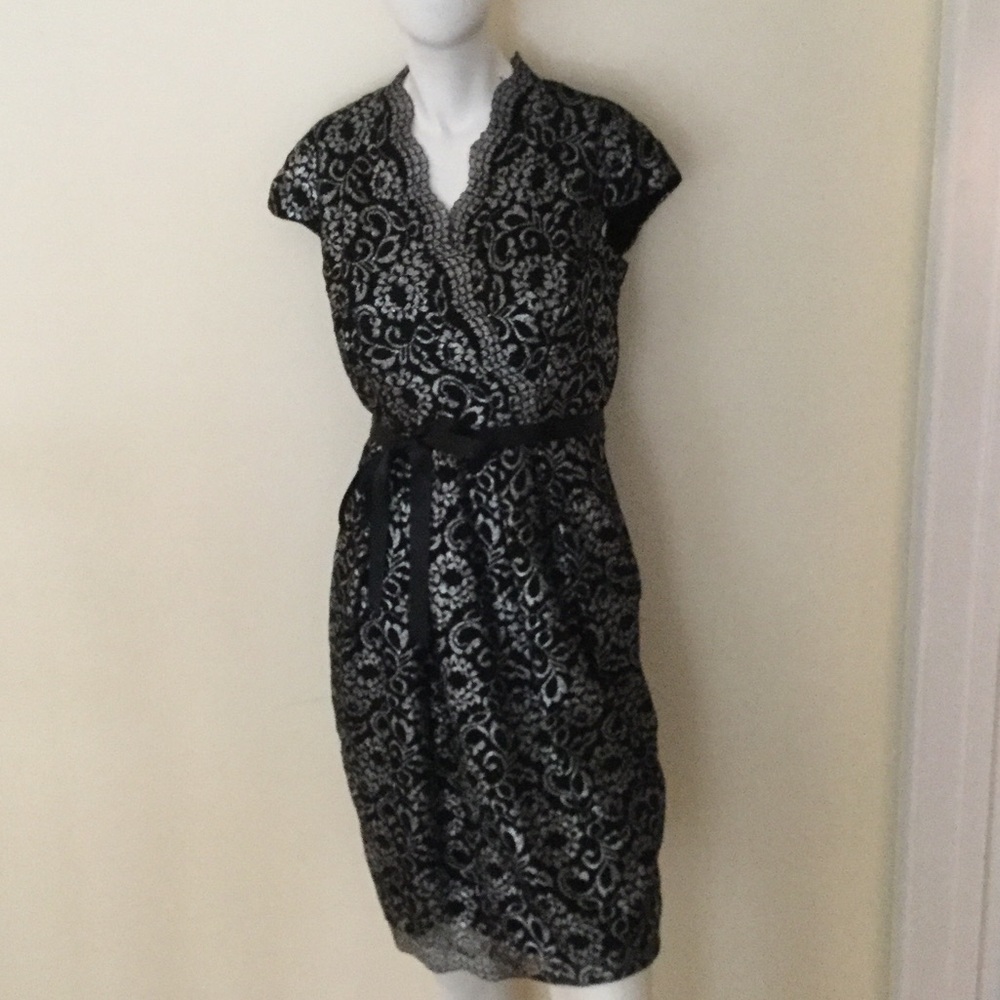 Little black dress with silver shimmer details